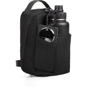 Strongholden Magnetic Gym Bag for Sport, Water Bottle Sling Bag for Men and Women - Keep Your Items off the Dirty Gym Floor With Magnetic Water Bottle Holder (Black)