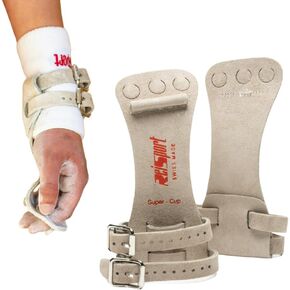 Reisport High Bar Gymnastics Grips for Men - Durable Leather Straps for Secure Grip - Hand Grips for Gymnastics Bars Men & Boys - Gymnastics Equipment & Accessories for Advanced Gymnasts, Made in USA in Saudi Arabia