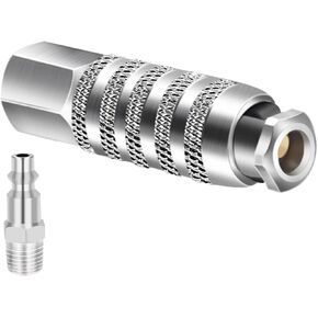 Locking Air Chuck Double Jaws Lock on Tire Chuck Close Flow Air Chucks for Tires Heavy Duty-Won't Leak or pop Off - Rated to 150 PSI