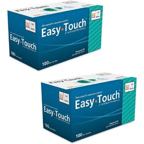 [2 مربعات] Easy Touch® 32g TIP × 6 مم (1/4 ") إبر القلم المتاح (100 × 2 مربعات) *مقارنة بـ B-D® Nano & Novofine® وحفظ !!