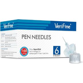 Pen Needles, Pen Needles 31G 6mm for Injection, Compatible with Most Diabetes Pens, 1/4" Insulin Needle (Pack of 100)