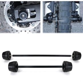 Xitomer Motorcycle Front Rear Fork Axle Sliders Fit For FZ-09 MT-09 2014-2023 MT09 Sliders Crash Protector Rear Front Axle Sliders (Black)