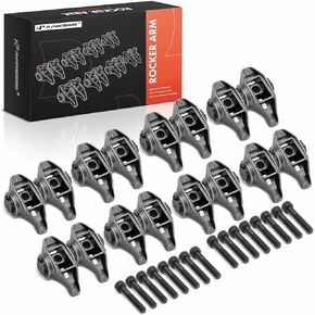 A-Premium 16Pcs Alloy Steel LS1 Rocker Arms and Bolts with Trunion Kit Compatible with GM LS2 LS6 LQ4 LQ9 LY5 LY6 LM7 346, 1.7 Ratio, 4.8L 5.3L 5.7L 6.0L