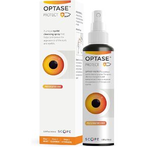 Optase حماية رذاذ تنظيف الجفن - رذاذ حمض hypochlorous للحماية اليومية - درجة الحموضة محايدة ، مناسبة لجميع الأعمار - منظف الجفن حمض hypochlorous - 100 مل