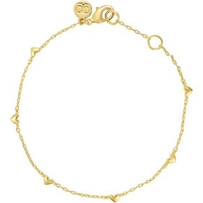 Gorjana - سوار Amour 6 1/2 "إلى 7" - نحاس مطلي بالذهب 18K - طبقات مع مجوهرات أخرى - تصميم أنيق ورومانسي - قابل للتعديل من أجل الملاءمة المثالية - مثالية للمناسبات الهدايا