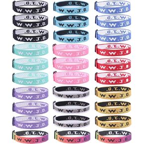 WAINIS 30 PCS WWJD Webbing Bracelets What Wound Jesus Do Bracelet Inspirational Christian Bracelets for Women Men Adjustable Religious Woven WWJD Wristbands for Fundraisers