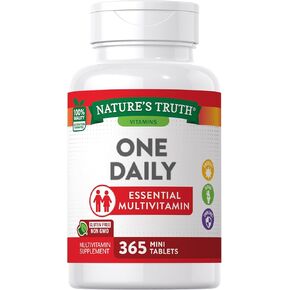 Nature's Truth One Daily Multivitamin | 365 Mini Tablets | Non-GMO & Gluten Free Supplement | for Men and Women