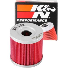 K&N Motorcycle Oil Filter: High Performance, Premium, Designed to be used with Synthetic or Conventional Oils: Fits Select Suzuki, Arctic Cat, Kawasaki Vehicles, KN-139