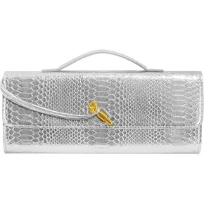 Woven Clutch Purses for Women, Formal Satchel Leather Evening Bag Shoulder Handbag in Kuwait