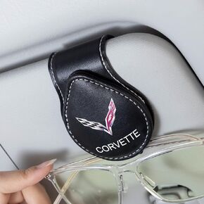 Car Sunglass Holder, Eyeglass Holder for Cadillac ATS CTS EXT SRX XTS XLR Sedan ELR, Sunglass Hanger Mount for Car Sun Visor, Interior Accessories, Black