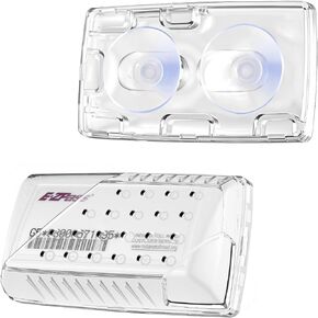 Justtop EZ Pass حامل مع أكواب شفط قوية للزجاج الأمامي ، قم بتأمين تمريرة الحصيلة مع حامل Pass EZ الخاص بنا للهمادات الزجاجية ، فقط لا يناسب EZ Pass Mini/iPass ، Clear ، 1 Pack