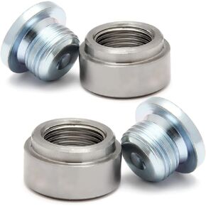 M18X1.5 Stepped Mounting Bung and Plugs Stainless Steel(2 Bungs/2 Plugs) Fittings Weld Bung