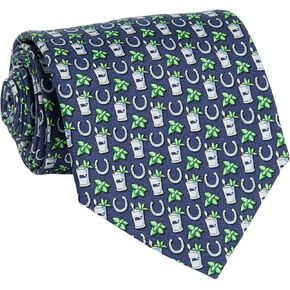 vineyard vines mens Kentucky Derby Mint Julep & Horsehoes Printed Tie