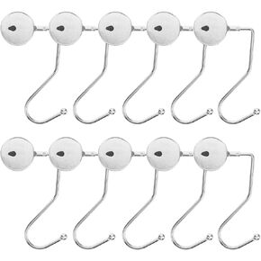 VOSAREA Purse Hook for Table 10pcs Under Counter Bag Hanger Hooks Portable Bag Holder Long Metal Hangers for Table Desk Handbag Purse Storage