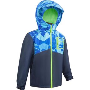 SWISSWELL Kid's Rain Jacket Youth Boys and Girls Lightweight Waterproof with Detachable Hooded Raincoat for School