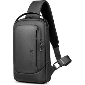 حقيبة HK Mens Crossbody ، حقيبة حبال مضادة للسرقة 9.7 بوصة iPad أكياس كتف نحيفة
