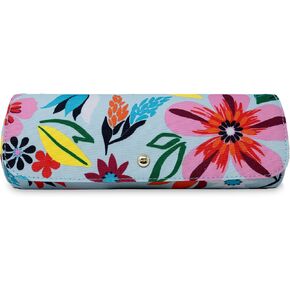 Kate Spade New York Travel Jewelry Case Organizer ، صندوق مجوهرات النسيج للنساء ، منظم المجوهرات اللطيفات يحمل قلادات ، حلقات ، أساور ، لفة المجوهرات الصغيرة (Safari Floral)