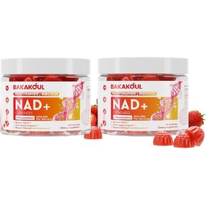 NAD Gummies, NAD Supplement - Liposomal Nicotinamide Riboside, Resveratrol, Quercetin, NAD Nicotinamide Riboside Resveratrol 900mg, NAD+ Supplement for Men and Women, 60 Gummies 1 Pack