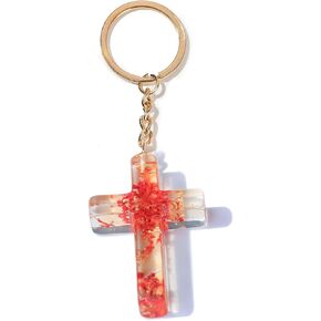 Cross Keychain, Religion Jesus Keyring Christian Gifts, Women Charm for Purse Handbags Backpacks, Small delicate accessories
