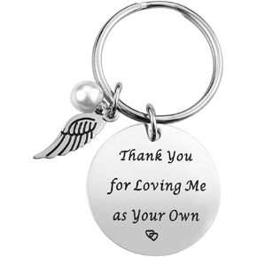 Ijuqi Step Mom Gifts - عيد الأم وسلسلة مفاتيح عيد الميلاد لزوجة الأب من ابنته ، شكرًا لك على حبك لي كما هو بنفسك