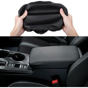 CKE Compatible with Honda Civic 2025 2024 2023 2022 with CVT Car Center Console Armrest Cover Armrest Storage Box Lids Seat Cover Protector -Black (Black line)