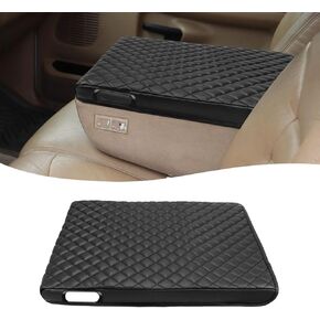KBH Center Console Costen Ramp of Dodge RAM 1500 2500 3500 1994-2001 ، 19 "x15" مقعد القفز ، الملحقات الداخلية للجلد فينيل ، مضاد للخلع ، أسود
