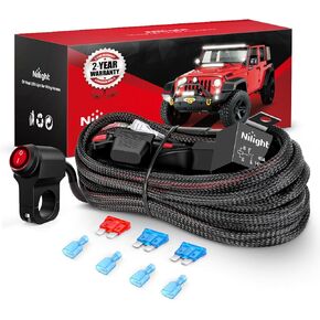 Nilight Waterproof Motorcycle USB Charger 3.1Amp Quick Charge SAE to USB Charger Adapter O Ring Terminal Cable Harness with Inline 10Amp Fuse Handlebar Charger for Mobile Devices GPS, 2 Years Warranty