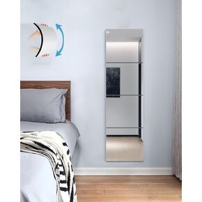 Wall Mirrors for Bedroom Door,Unbreakable Full Length Wall Mirror Tiles,shatterproof Mirror for Kids 4 Pack 10" x10,Workout for Home Gym Body,Closet Mirror Wall Home Gym