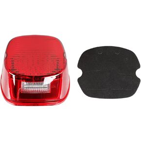 Red Tail Light Motorcycle Rear Taillights with Brake License Plate Lights Replacement for Dyna Replacement for FLST Replacement for FXSTB Replacement for FXST Models