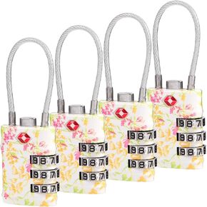 VIBRANZ-LAB Set of 4 TSA Approved Combination Locks for Luggage, Gym Locker, Locker, Firearm Travel Case