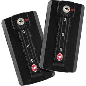2-Pack TSA Locks for Luggage, Luggage Locks TSA Approved, Small Travel Combination Lock for Luggage Bag Backpack Baggage Suitcase, Black EA354N