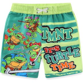 Nickelodeon Teenage Mutant Ninja Turtles Boys UPF 50+ Swim Trunks Bathing Suit for Big Kids