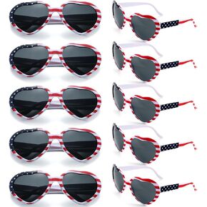 American Flag Sunglasses Bulk Patriot July 4th party favors Independence Day Party Supplies10 Pack