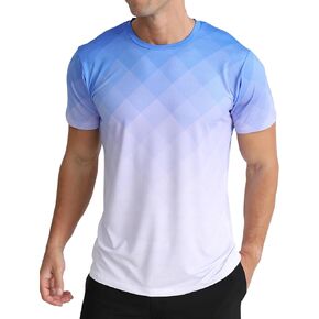 Men's Athletic T-Shirt Performance Gym Shirt Quick Dry Moisture Wicking Running Workout Short Sleeve Tops in Saudi Arabia