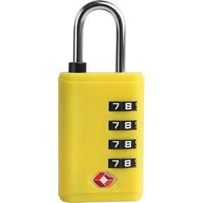 TSA Locks for Luggage, Small Combination Padlock with Alert Indicator, Luggage Locks TSA Approved for Travel Essentials, Combo Lock for Suitcase, Cabinet, Gym Locker, Gun Case, Box (Black)