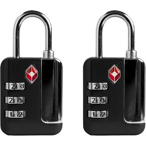 TSA Locks for Luggage, Small Combination Lock for Locker, 3 Digit Padlock Combination, TSA Approved Combo Padlocks for Gym Locker, Travel Suitcase, Gun Case, Storage Box, Backpack Zipper