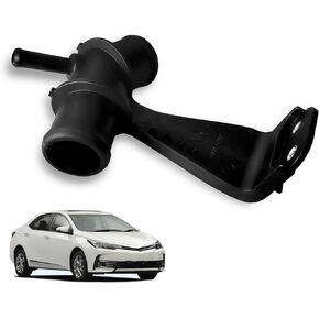 محرك المبرد المبرد المبرد أنابيب ترموستات ترموستات موصل T0YOTA COROLLA 2009-2013 1.8L ، MATRIX 2009-2014 - OEM 165770T030 - بلاستيك أسود