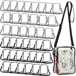 Cunno Clear Crossbody Bag Stadium Approved Messenger PVC Shoulder Purse for Women Work Business Travel Concerts Sports Events