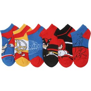 Bioworld Sonic The Hedgehog Character Art Youth 6-Pair Ankle Socks