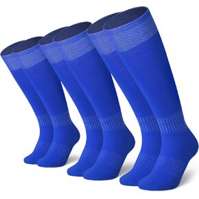 3 Pairs Baseball Softball Socks for Youth Boys Girls Kids Men and Women Soccer Football Socks