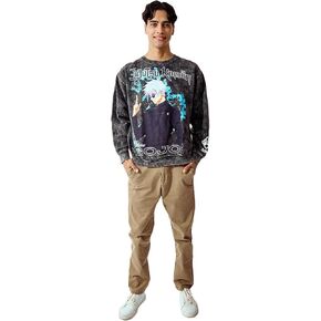Bioworld Jujutsu Kaisen Gojo Unisex Distressed Crew Neck Sweatshirt