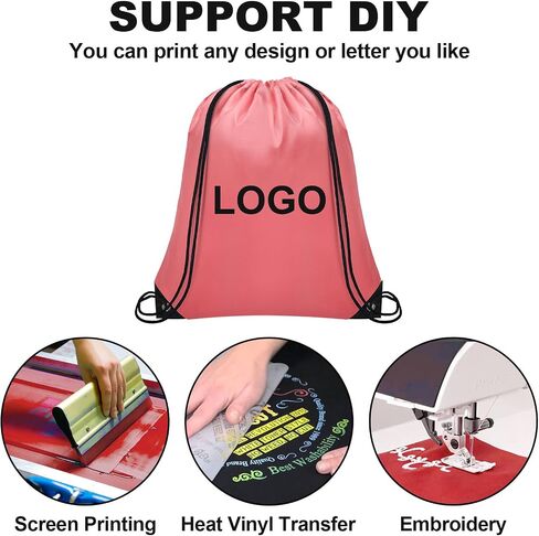25 Pieces Drawstring Bags Bulk Drawstring Backpack Draw String Bag Cinch Sack for Gym Traveling Yoga Outdoor Sports (25 Colors) in Saudi Arabia