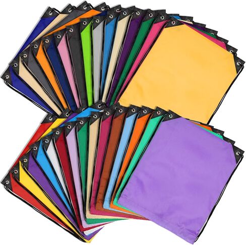 25 Pieces Drawstring Bags Bulk Drawstring Backpack Draw String Bag Cinch Sack for Gym Traveling Yoga Outdoor Sports (25 Colors) in Saudi Arabia