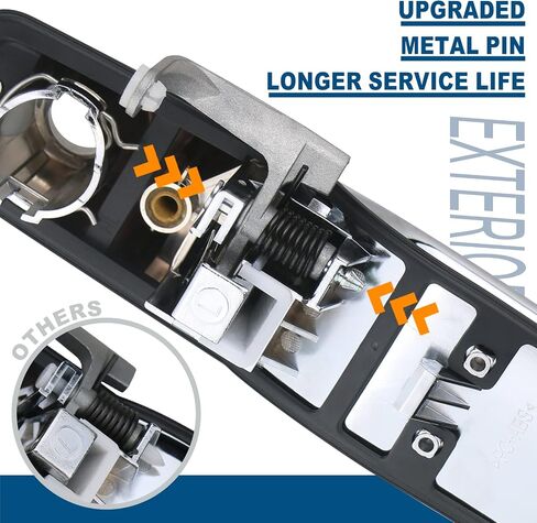 APPERFiT Exterior Door Handle (Upgraded) Chrome Compatible with 2007-2013 Chevy Chevrolet Silverado Suburban Tahoe Avalanche, GMC Sierra Yukon, Cadillac Escalade Replaces 22738721 22738722 22738725 in Saudi Arabia