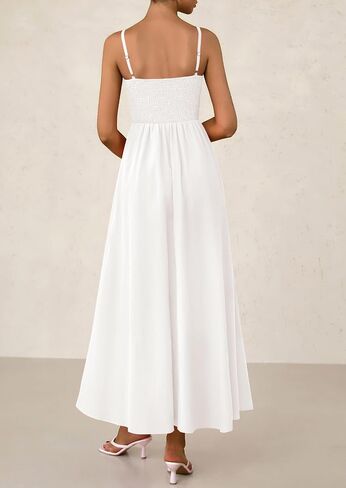 Prettygarden للسيدات 2025 الصيف Maxi Dresses Beach Sundress غير الرسمي حزام السباغيتي in Kuwait
