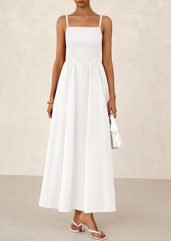 Prettygarden للسيدات 2025 الصيف Maxi Dresses Beach Sundress غير الرسمي حزام السباغيتي in Kuwait