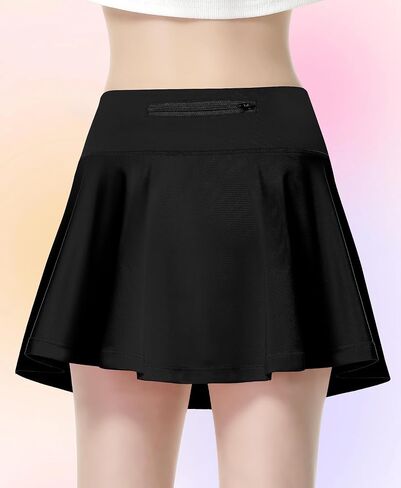 تنورة تنس للفتيات، شورت رياضي للجري للأطفال في سن المراهقة، تنورة جولف عالية الخصر مع جيوب للتمرين الكاجوال in Kuwait