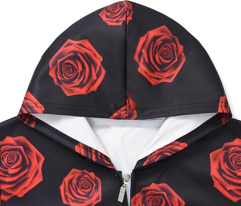 Girls Zip Up Hoodies Novelty Graphic Jacket, for 5-12Y in Saudi Arabia