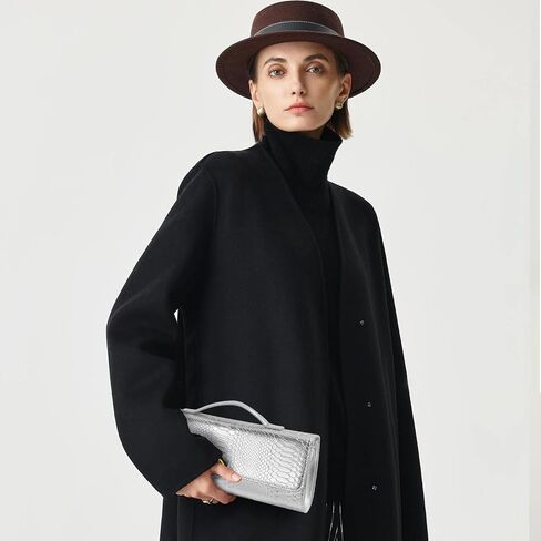 Woven Clutch Purses for Women, Formal Satchel Leather Evening Bag Shoulder Handbag in Kuwait