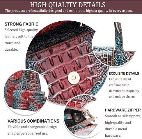 Women Embossed Pattern Satchel Handbags Wallet 3 pcs Set Crossbody Tote Top Handle Vegan Leather Ladies Bag in Kuwait